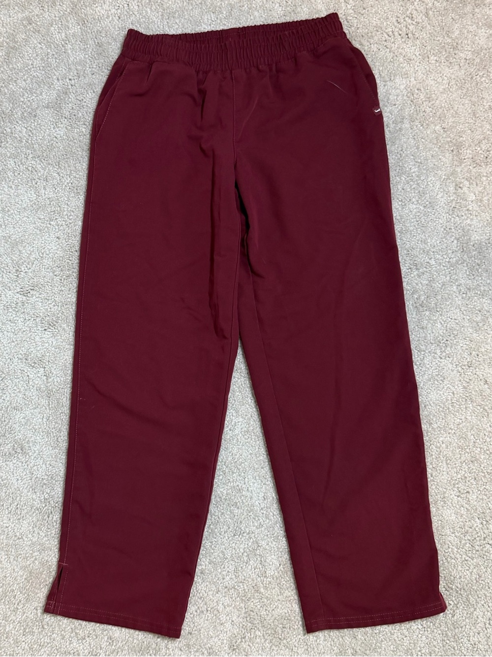 Jaanuu Wine Straight Leg Scrub Pants Women’s SP Petite Stretch J95125P